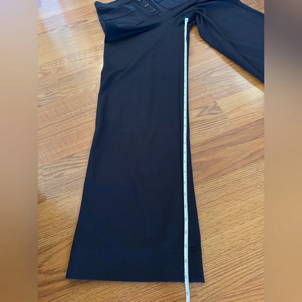 Halara Black Wide-Leg Pull on Medium Pants. - Picture 3 of 6